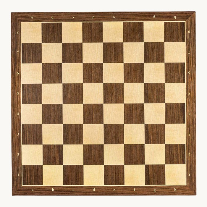 Échiquier Noyer lettré chiffré bords fins Cases 50 mm - miniature 3