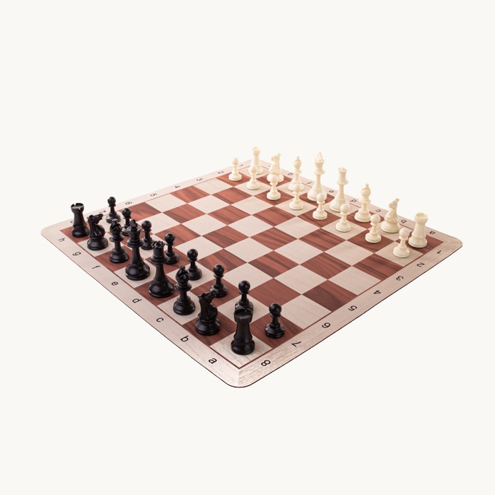 Jeu d'échecs cases 55 mm pièces plastique - miniature 3