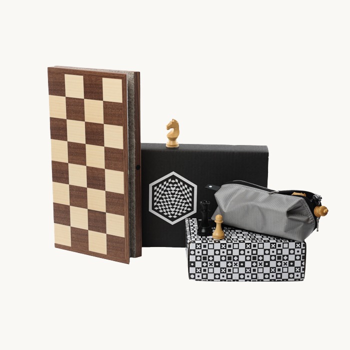 Jeu d'échecs Noyer pliable studio set cases 45 mm