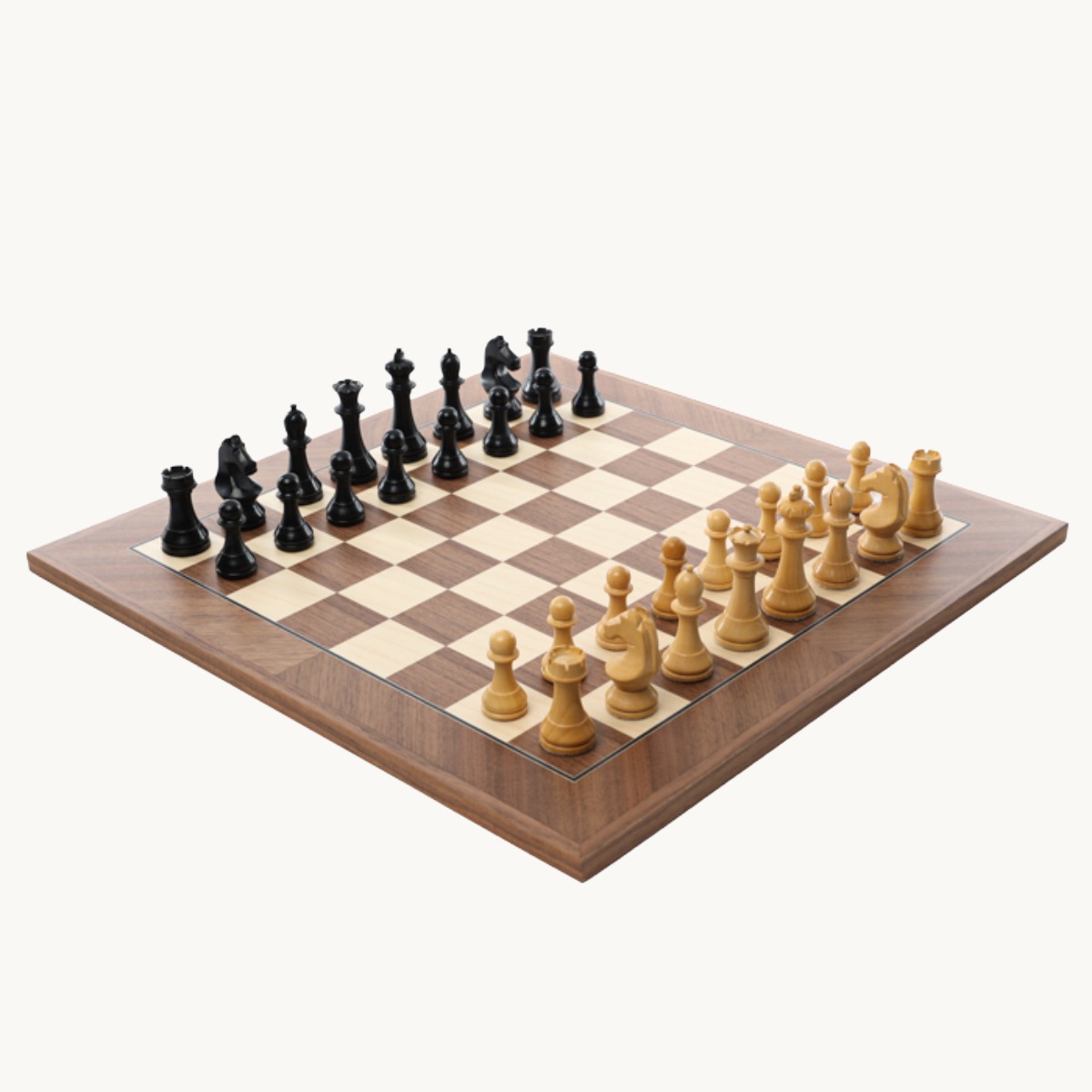 Jeu d'échecs Noyer studio set cases 45 mm - image 2