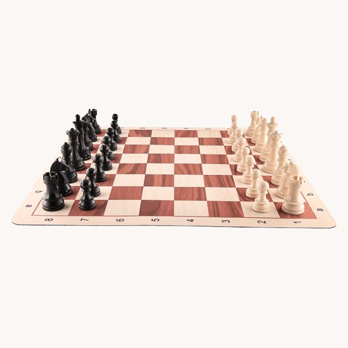 Jeu d'échecs cases 55 mm pièces plastique triple plombage - image 1