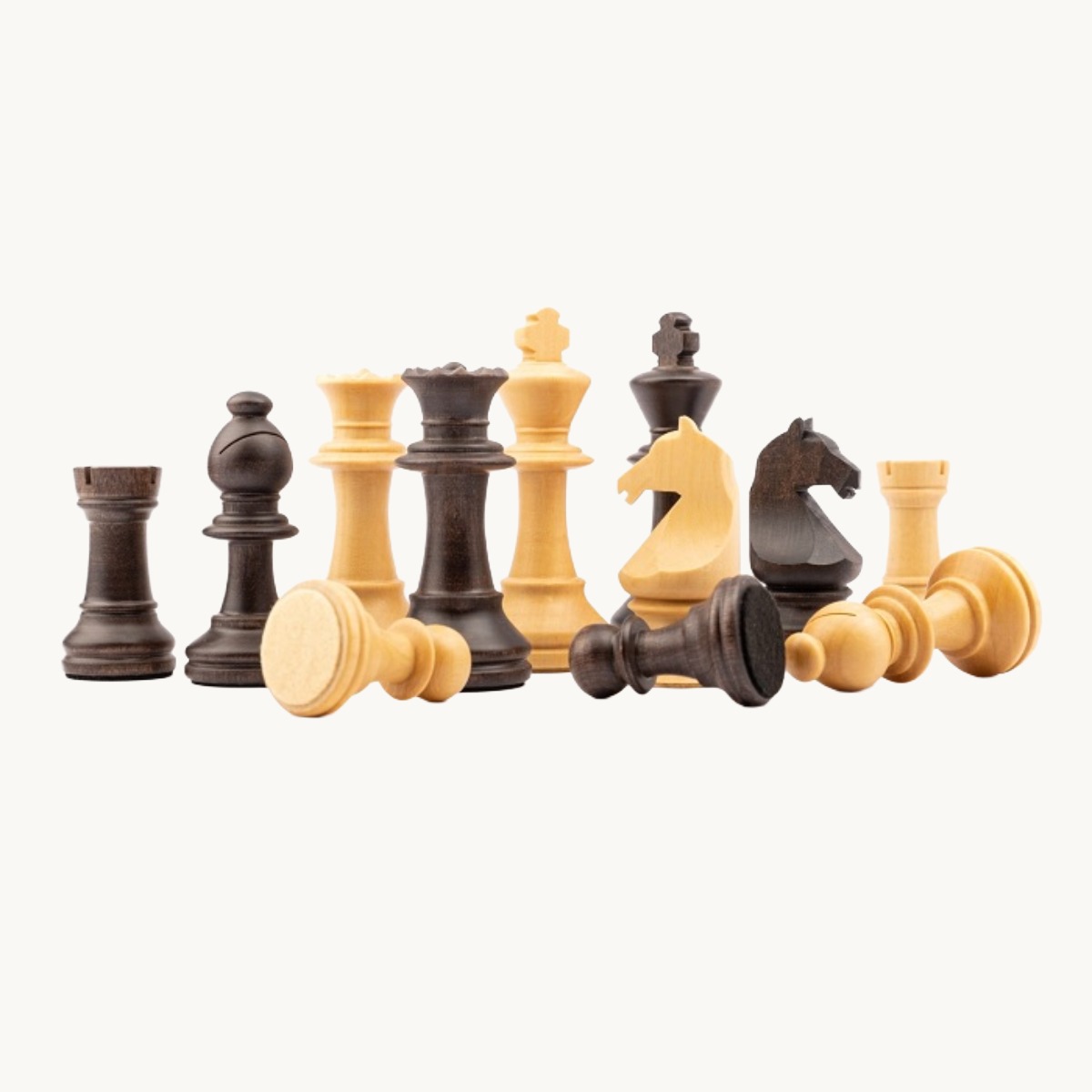 Pièces d'échecs n° 5 modèle "Staunton Europe" noyer mat - image 2