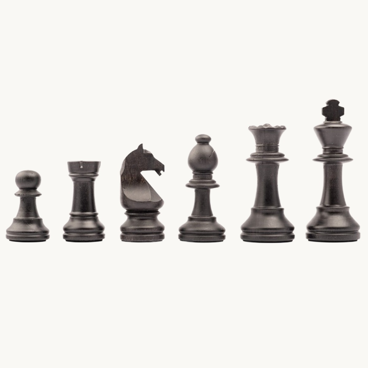 Pièces d'échecs n° 5 modèle "Staunton Europe" noir mat - image 1