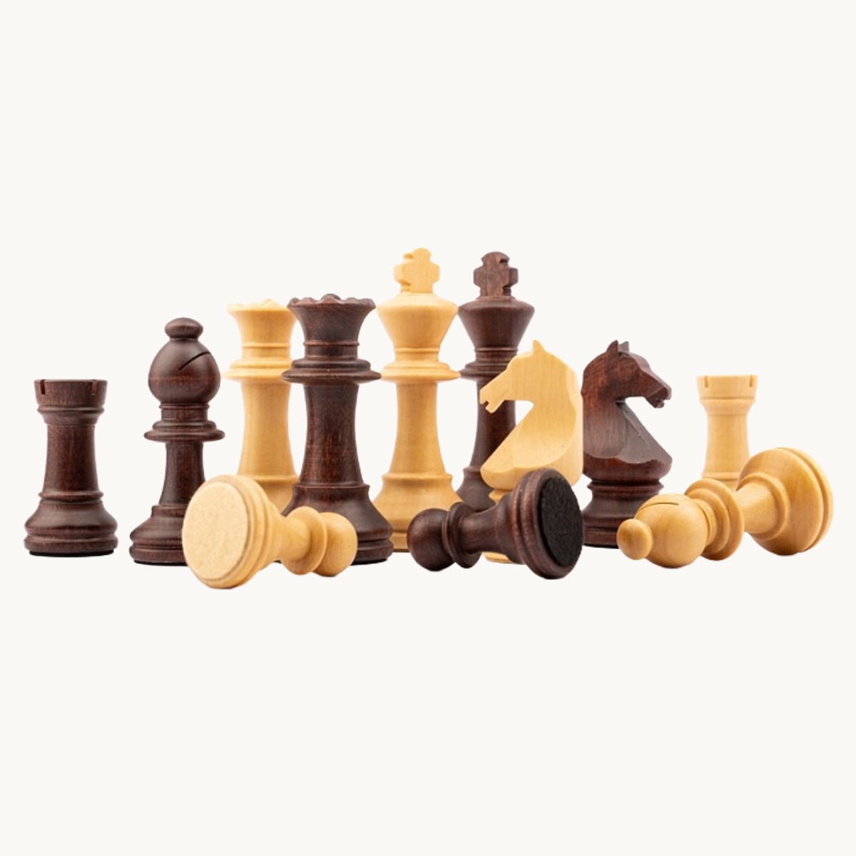 Pièces d'échecs n° 5 modèle "Staunton Europe" acajou mat - image 2