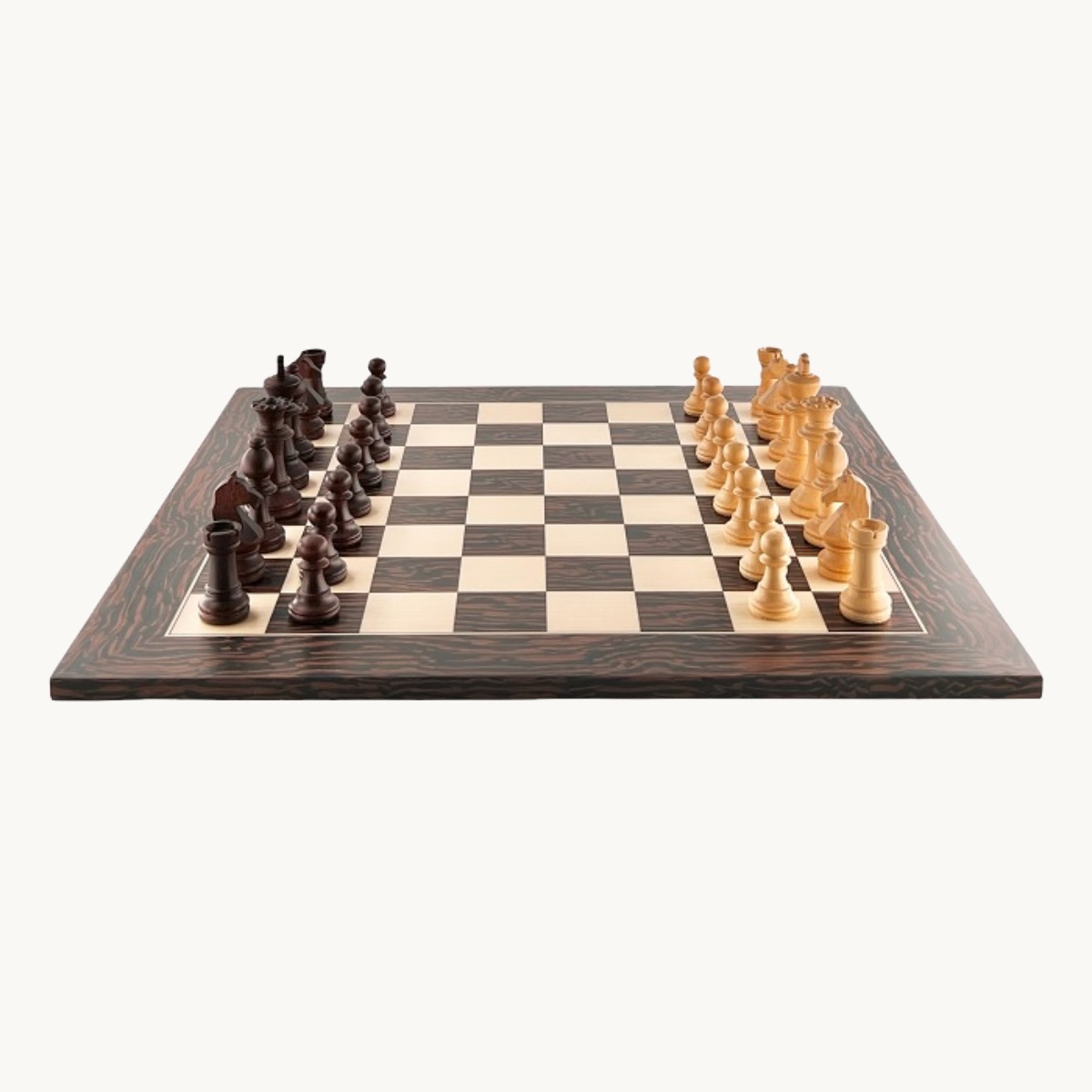 Jeu d'échecs Ébène Tiger cases 50 mm finition mat - image 1