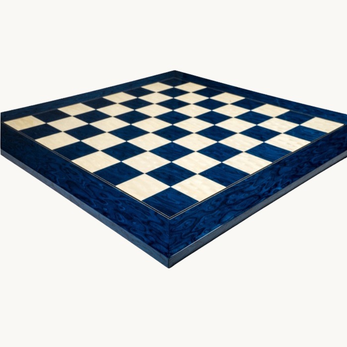 Échiquier Bleu Luxe cases 55 mm