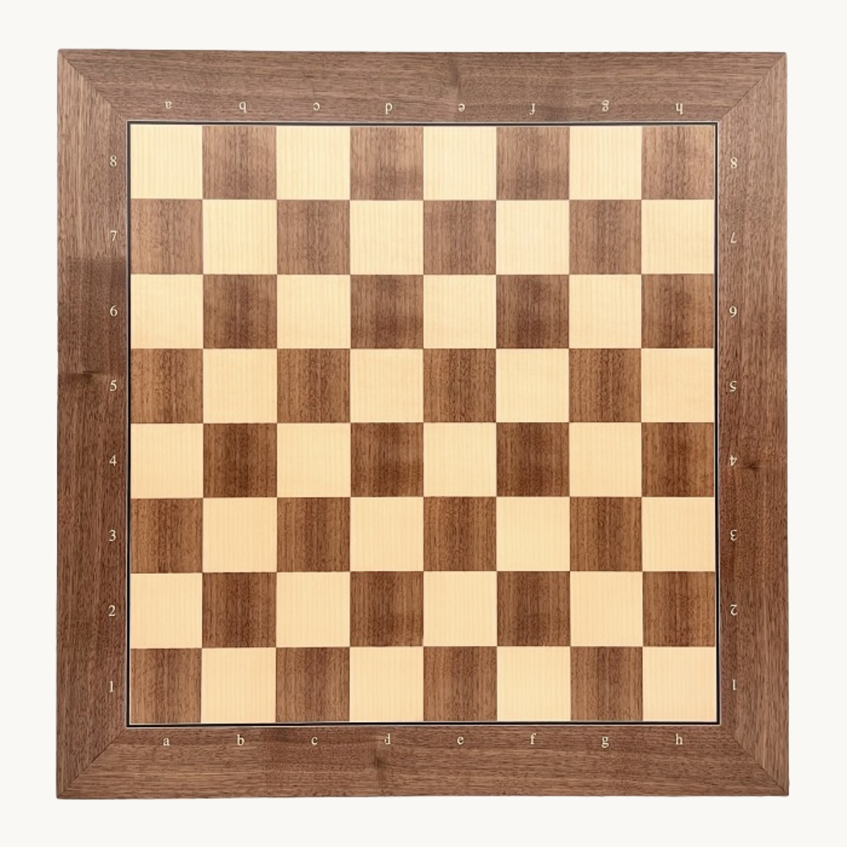 Échiquier Noyer lettré chiffré cases 50 mm - image 3