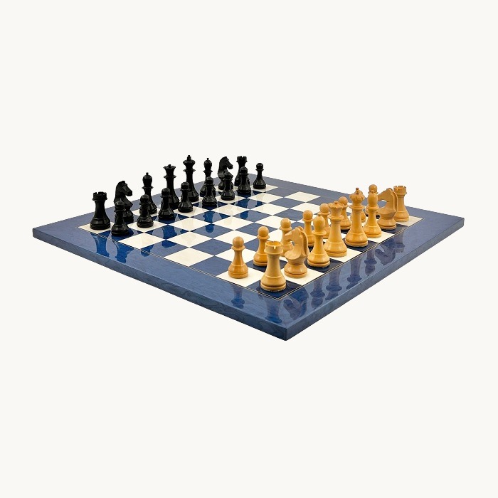 Jeu d'échecs Bleu studio set cases 45 mm - miniature 3