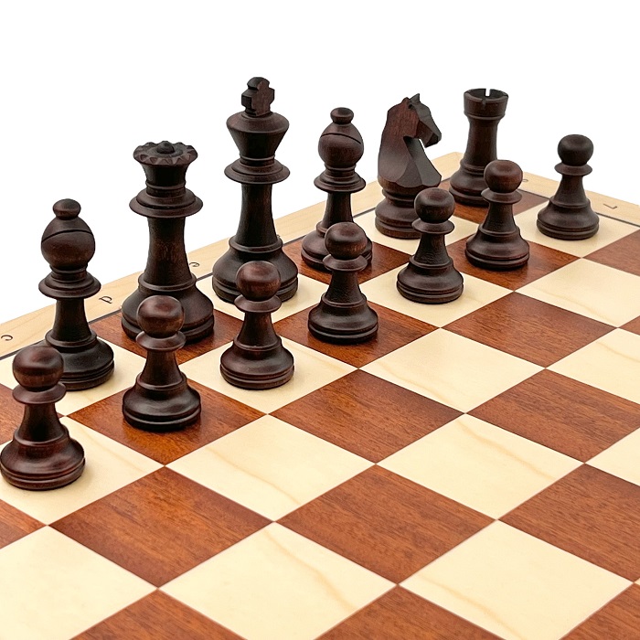 Jeu d'échecs Sycomore lettré chiffré cases 50 mm finition mat - image 4