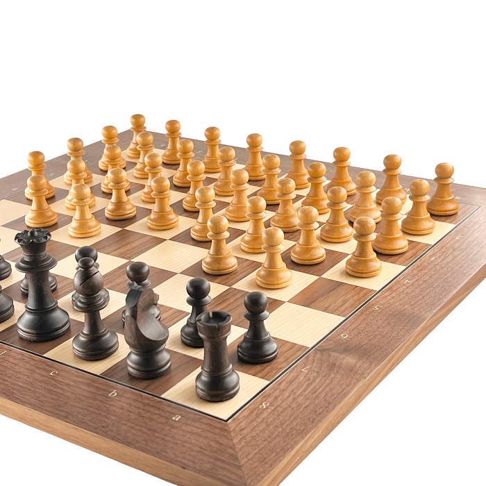 28 pions blancs n° 5 modèle "Staunton Europe" mat