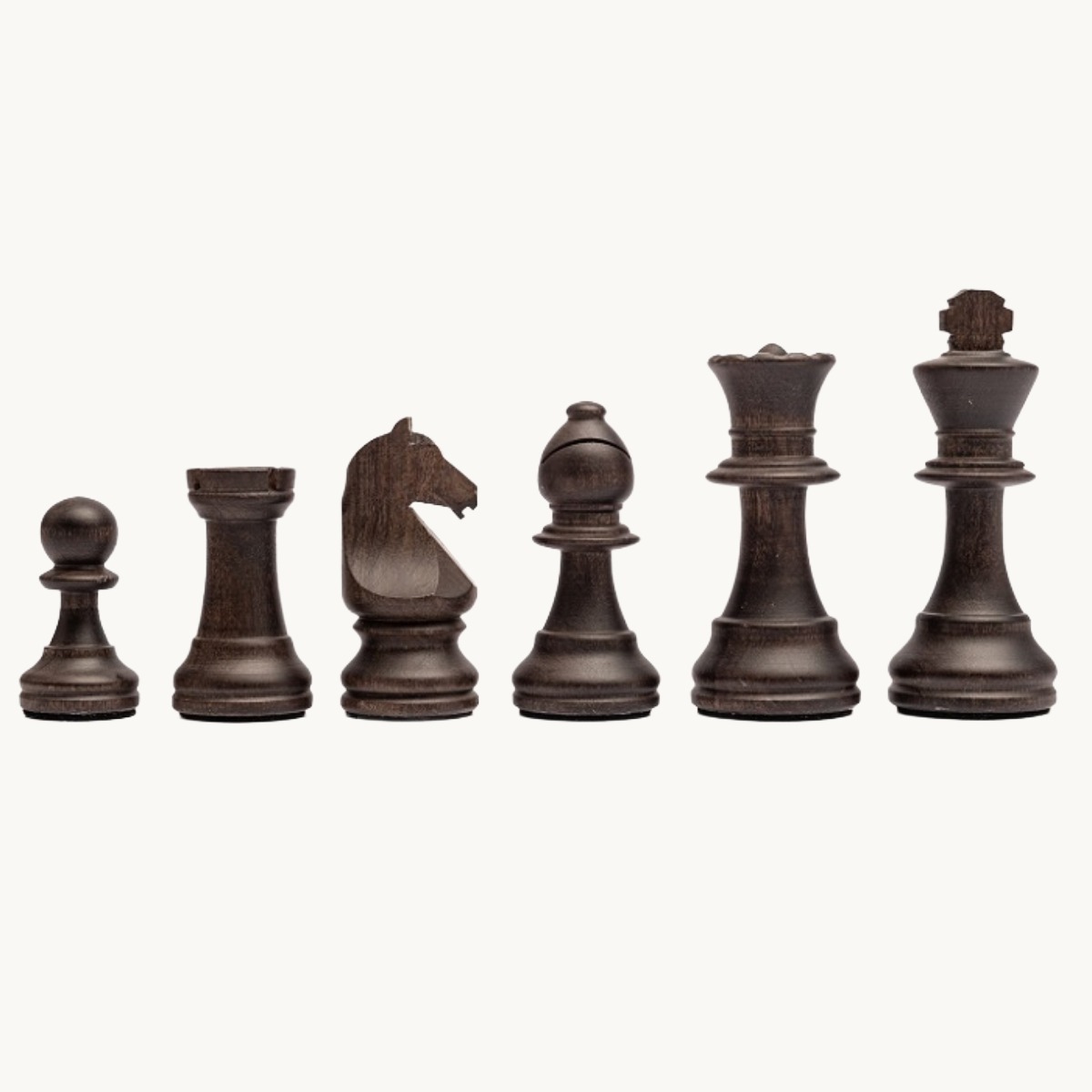 Pièces d'échecs n° 3 modèle "Staunton Europe" noyer mat - image 1