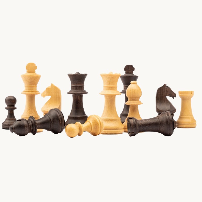 Pièces d'échecs n° 3 modèle "Staunton Europe" noyer mat - miniature 2