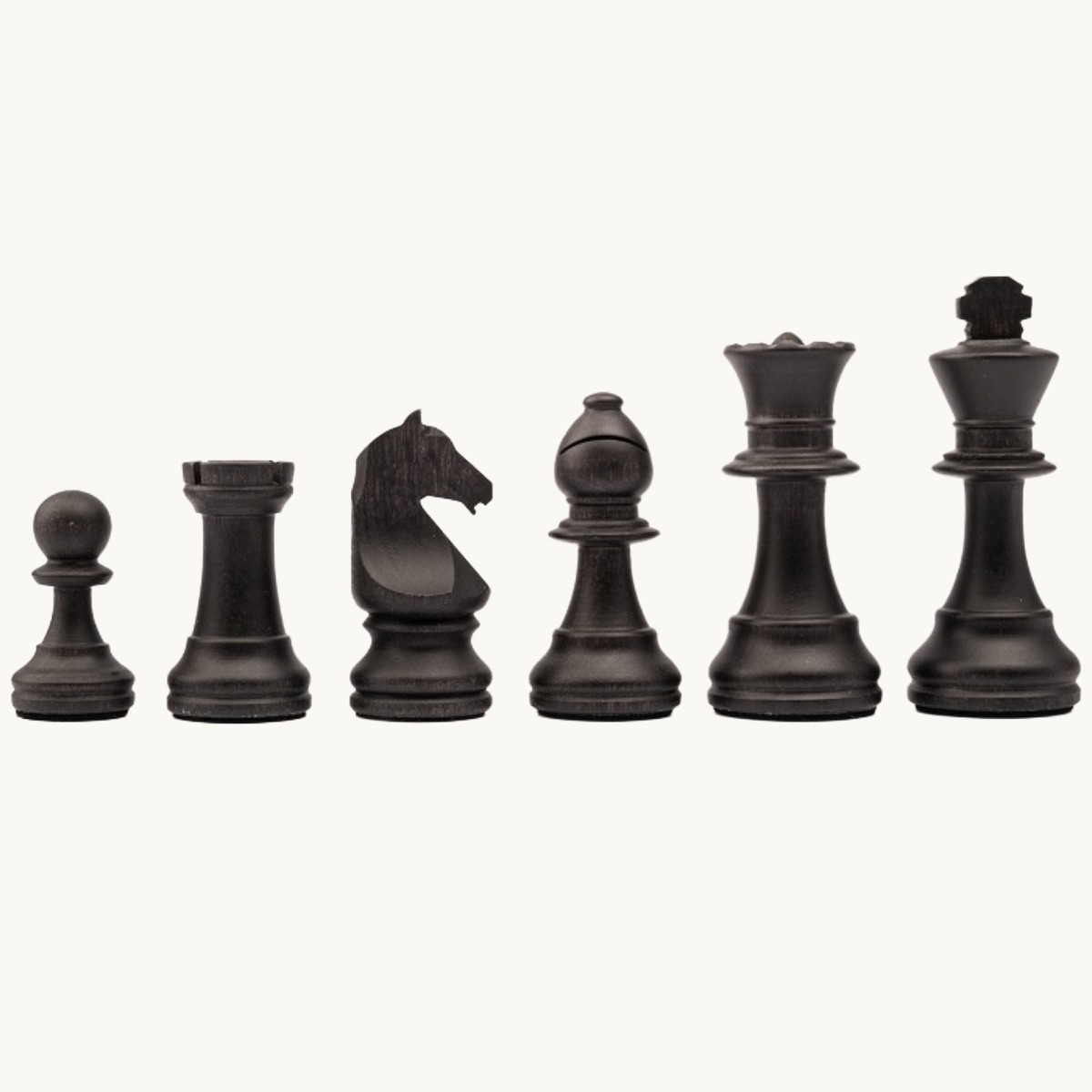 Pièces d'échecs n° 3 modèle "Staunton Europe" noir mat - image 1