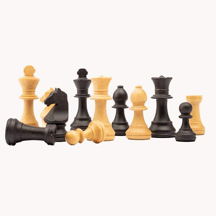 Pièces d'échecs n° 3 modèle "Staunton Europe" noir mat - miniature 2