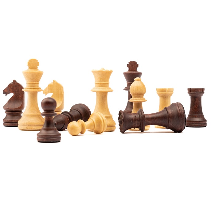 Pièces d'échecs n° 3 modèle "Staunton Europe" acajou mat - miniature 3