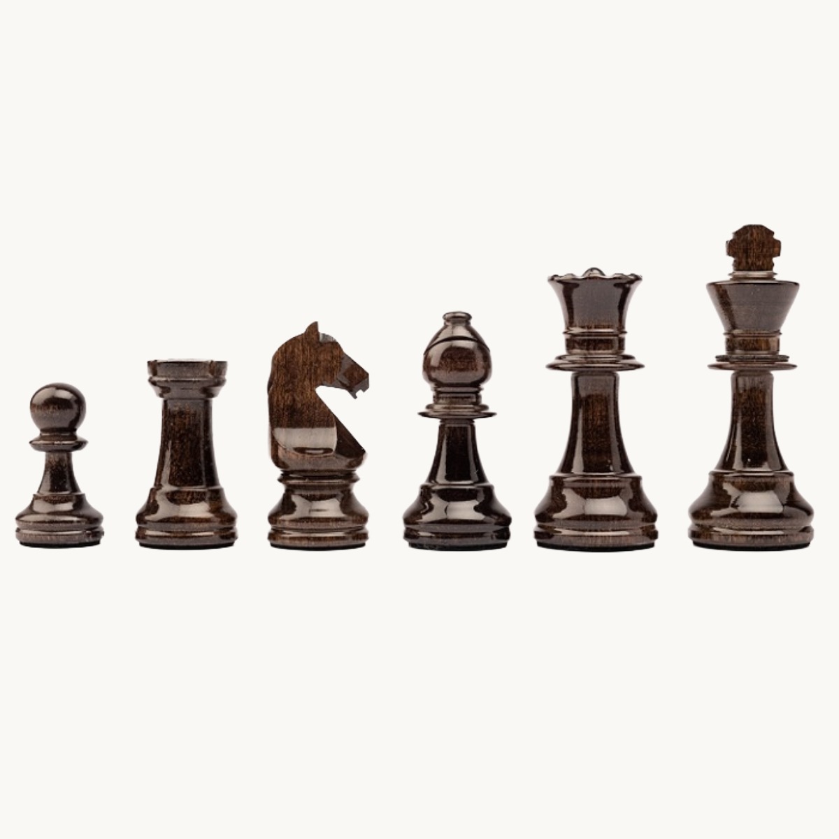 Pièces d'échecs n° 3 modèle "Staunton Europe" noyer brillant - image 1