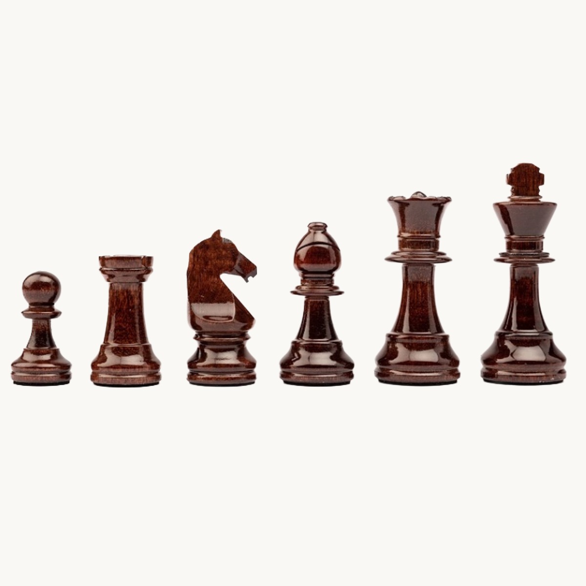 Pièces d'échecs n° 3 modèle "Staunton Europe" acajou brillant - image 1