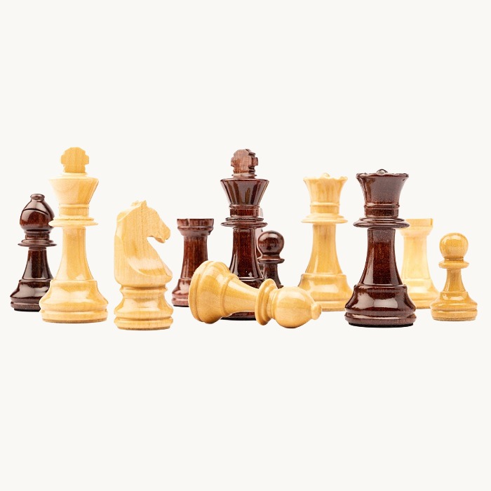 Pièces d'échecs n° 3 modèle "Staunton Europe" acajou brillant - miniature 2