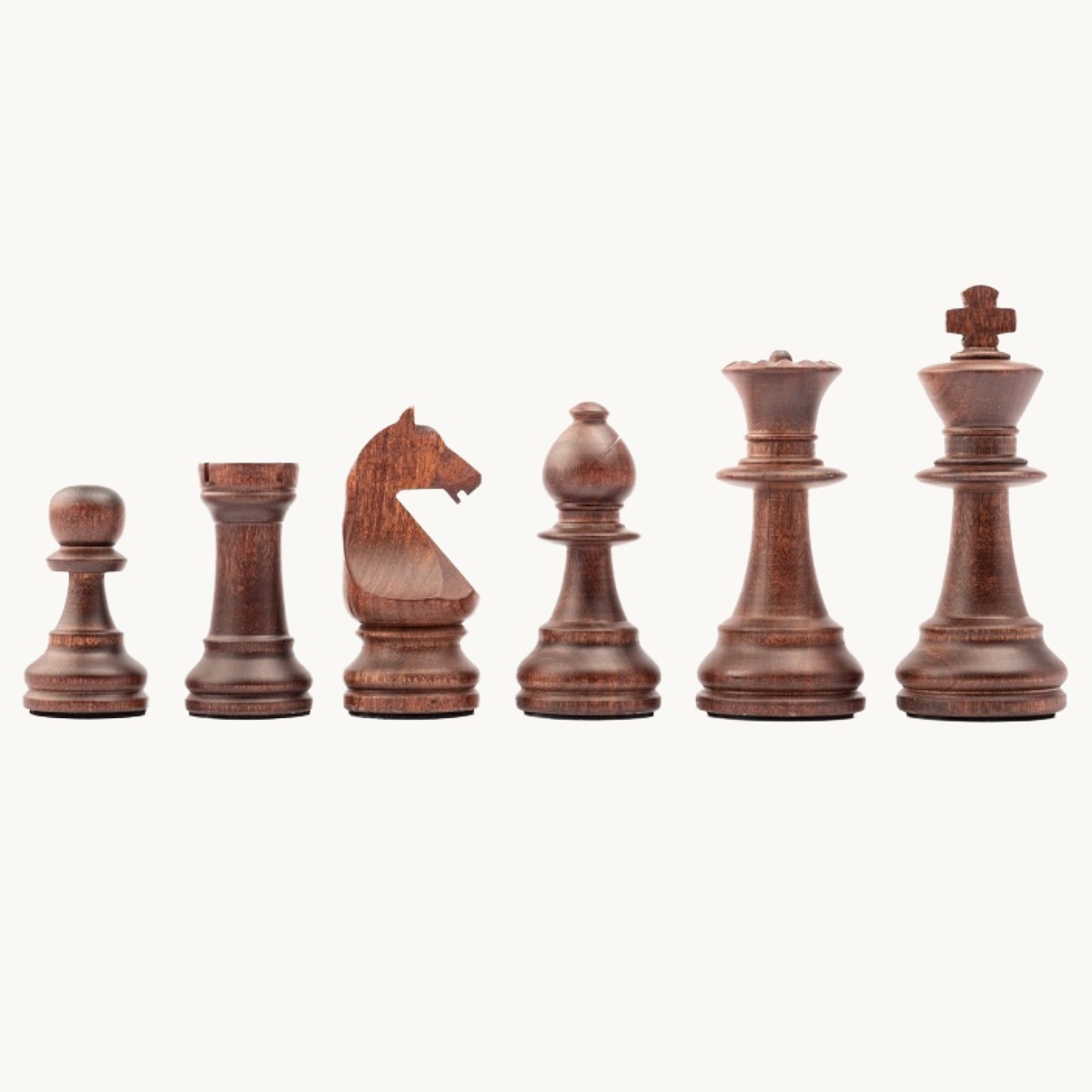 Pièces d'échecs n° 6 modèle "Staunton Europe" acajou mat - image 1