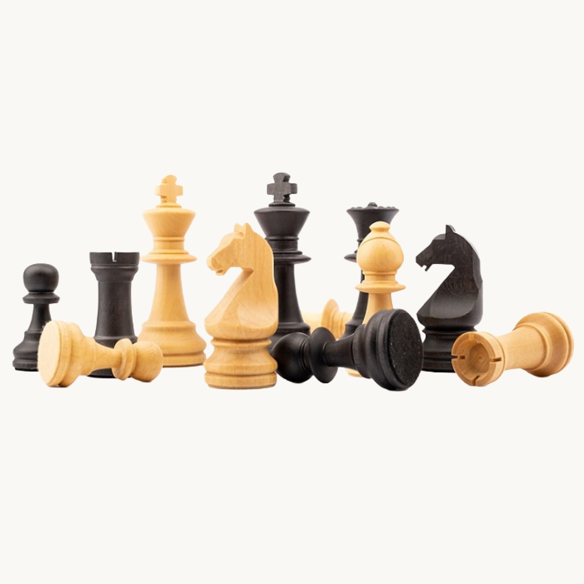 Pièces d'échecs n° 6 Modèle "Staunton Europe" Noir mat - image 2