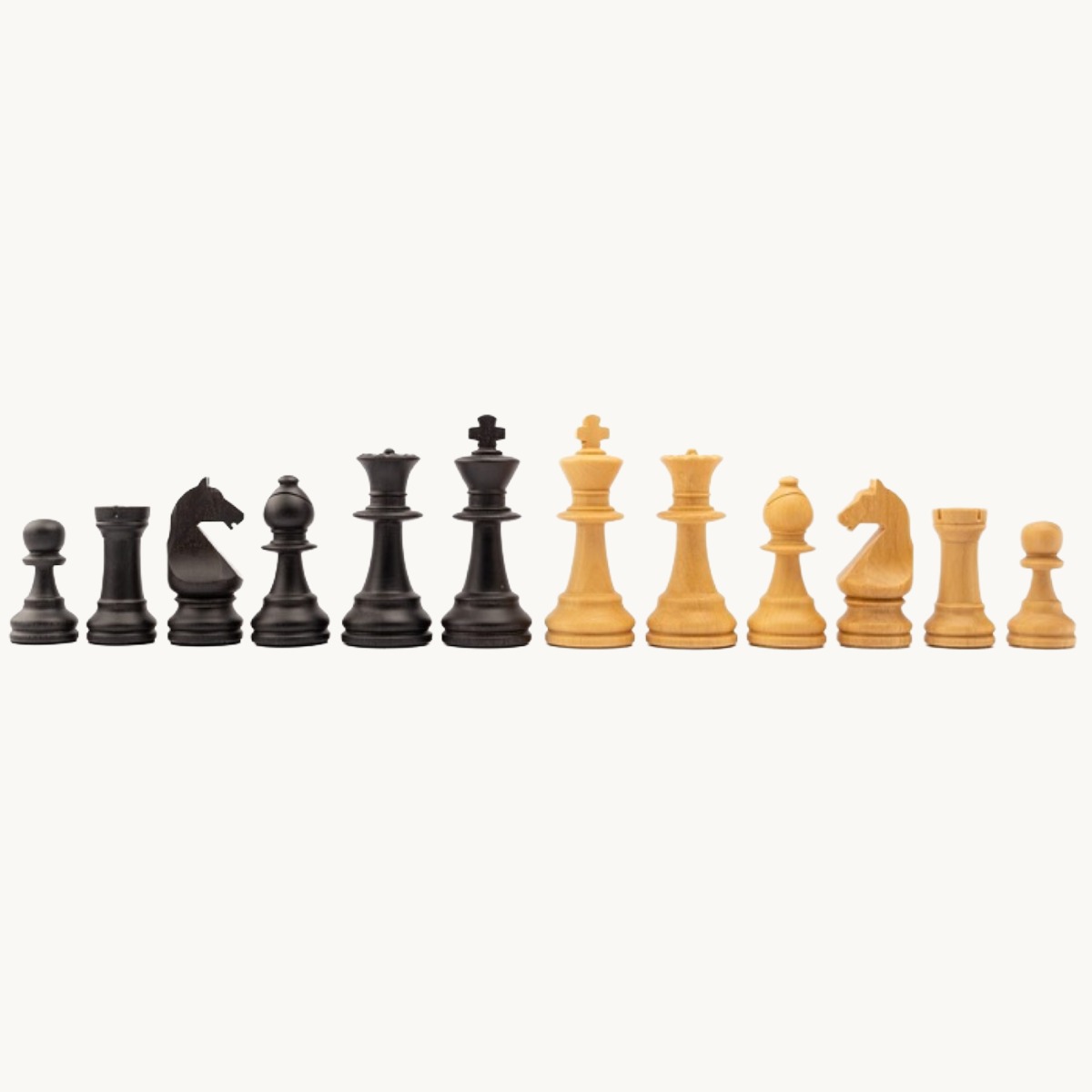 Pièces d'échecs n° 6 Modèle "Staunton Europe" Noir mat - image 4