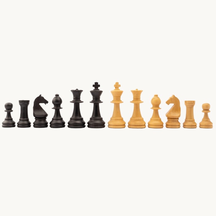 Pièces d'échecs n° 6 Modèle "Staunton Europe" Noir mat - miniature 4