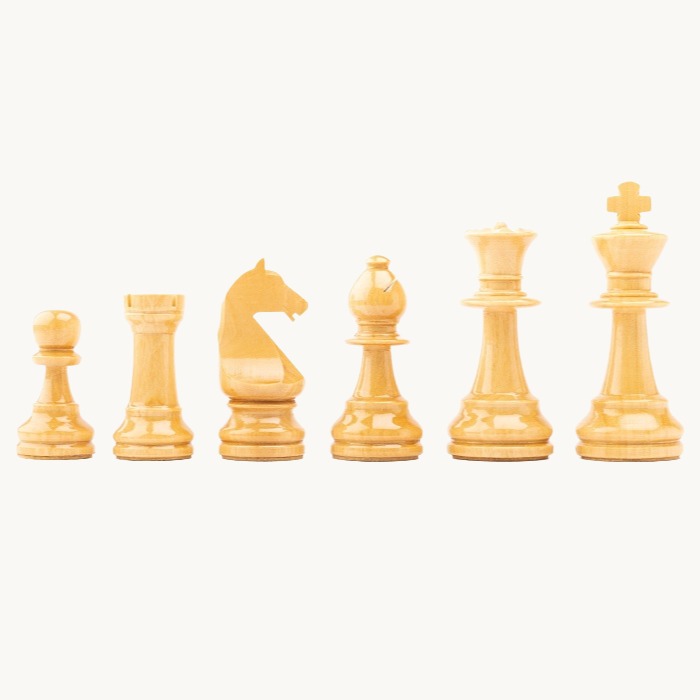 Pièces d'échecs n° 6 Modèle "Staunton Europe" Noyer brillant  - miniature 3