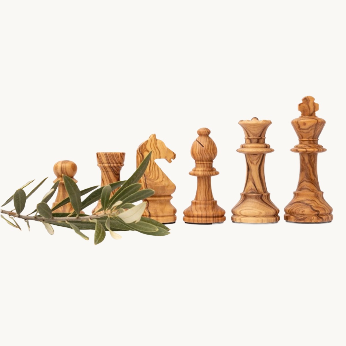 Pièces d'échecs n° 5 Modèle "Staunton Europe" Bois d'olivier - image 1