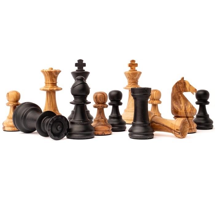 Pièces d'échecs n° 6 modèle "Staunton Europe" Bois d'olivier - image 4