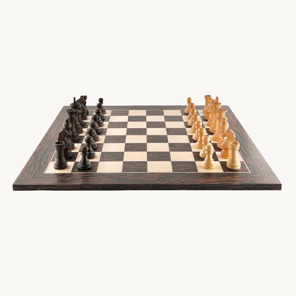 Jeu d'échecs Ébène Tiger cases 50 mm finition mat - image 1
