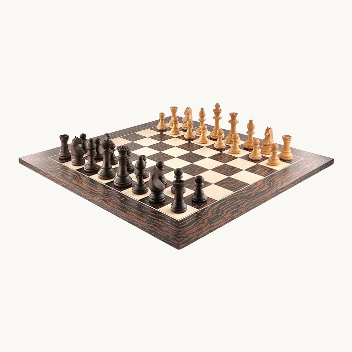 Jeu d'échecs Ébène Tiger cases 50 mm finition mat - miniature 2