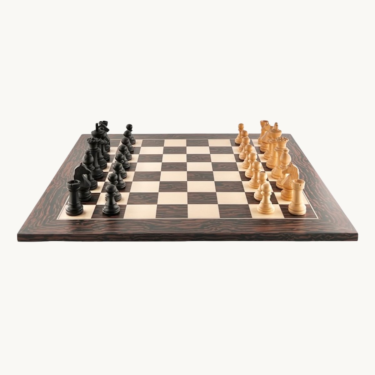 Jeu d'échecs Ébène Tiger cases 50 mm finition mat - image 1