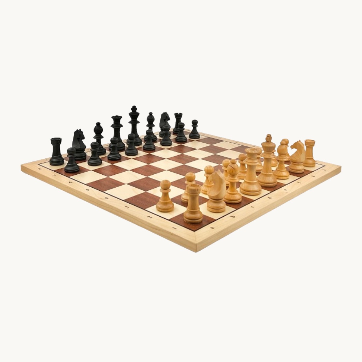 Jeu d'échecs Sycomore lettré chiffré cases 50 mm finition mat - image 3